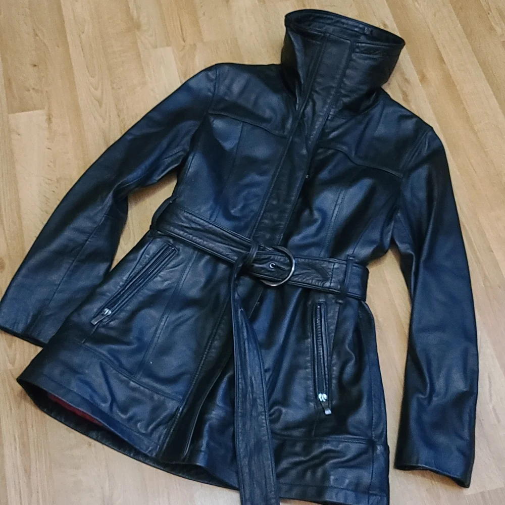 Leather Jacket with belt with Thinsulate Ling size M Excell condition - Picture 5 of 10